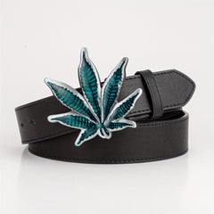Maple Leaf Alloy Buckle Belt Casual Western Cowboy Belt