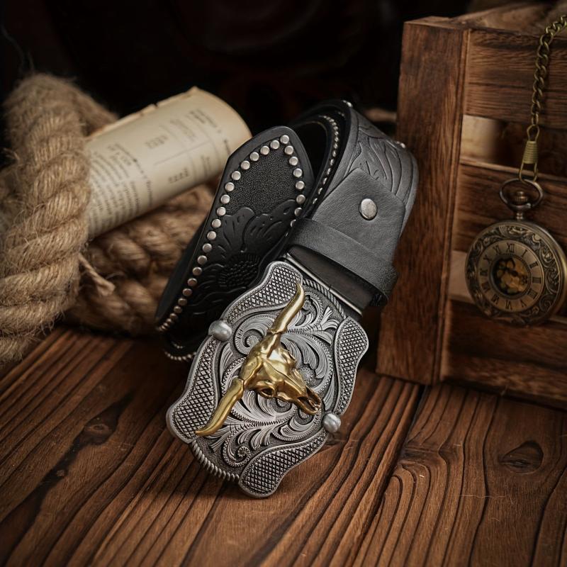 Men's Western Style PU Leather Belt