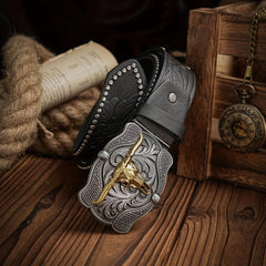Men's Western Style PU Leather Belt