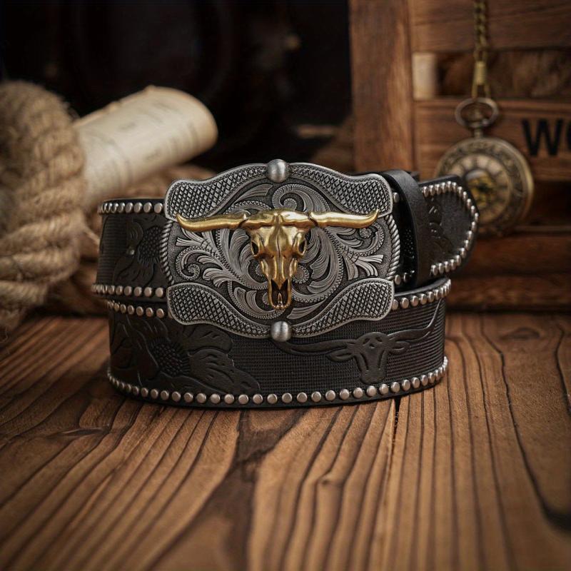 Men's Western Style PU Leather Belt