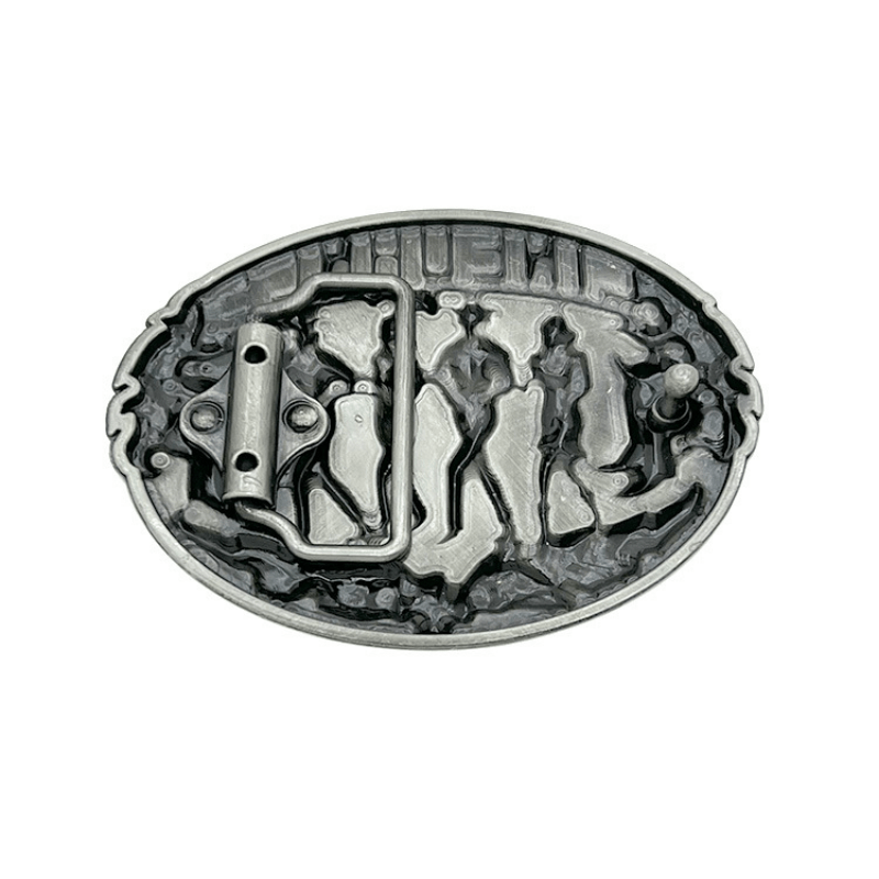 Antique Electroplated Belt Buckle For Men Western Cowboy Punk Hip Hop