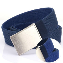Youth Men's Silver Buckle Canvas Belt