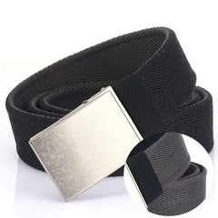 Youth Men's Silver Buckle Canvas Belt