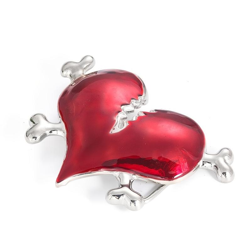 Red Love Heart Cardiac Belt Buckle Funny Charm Bone Clasp Jeans Accessory Men