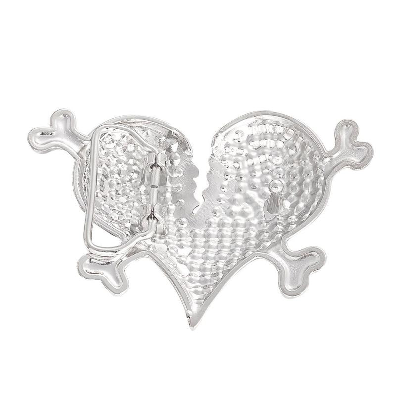 Red Love Heart Cardiac Belt Buckle Funny Charm Bone Clasp Jeans Accessory Men