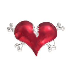 Red Love Heart Cardiac Belt Buckle Funny Charm Bone Clasp Jeans Accessory Men
