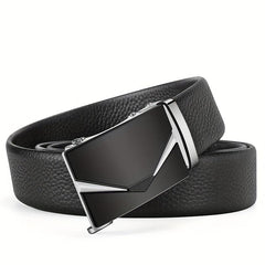 1pc Automatic Buckle Leather Belt Men