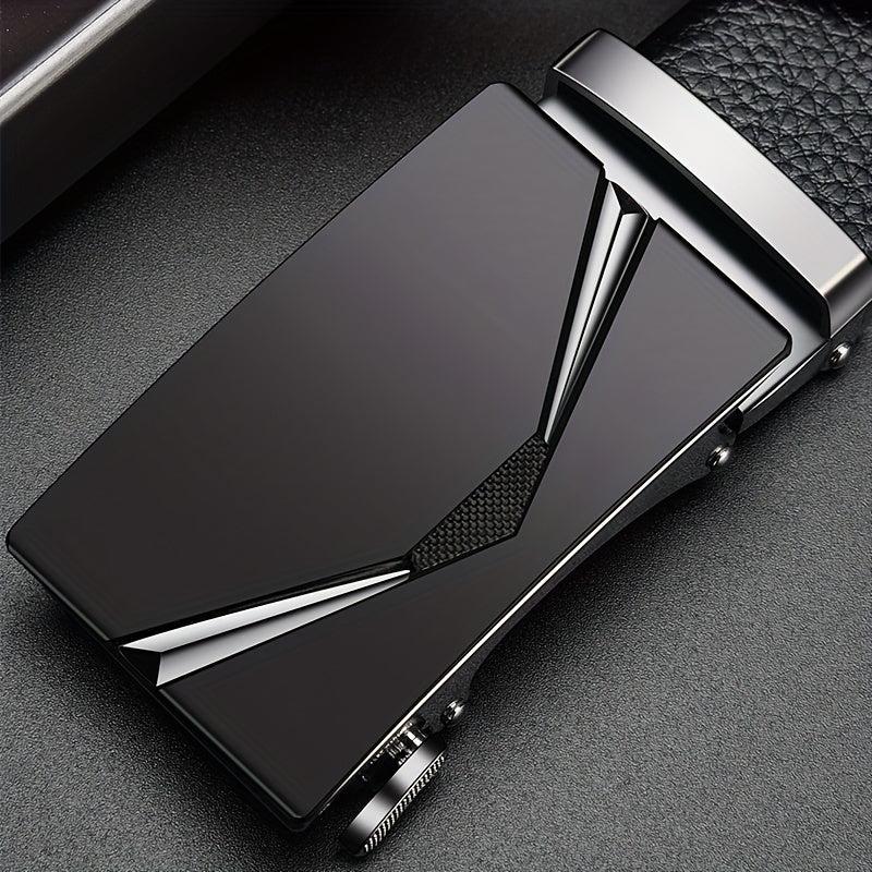 1pc Automatic Buckle Leather Belt Men