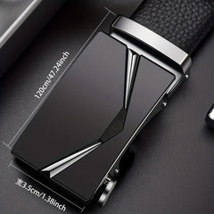 1pc Automatic Buckle Leather Belt Men