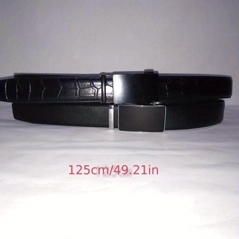Men's Leather Automatic Buckle Belt Set