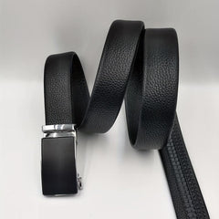 Men's Leather Automatic Buckle Belt Set