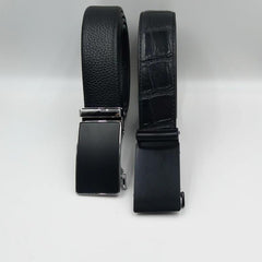 Men's Leather Automatic Buckle Belt Set