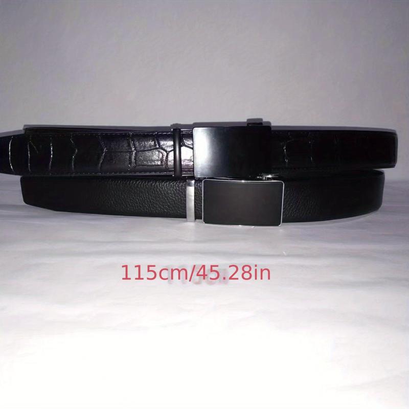 Men's Leather Automatic Buckle Belt Set