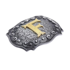 Men's F Pattern Belt Buckle Western Cowboy Belt Buckle