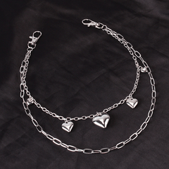 Peach Heart Metal Pants Chain Charm Pendant