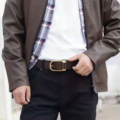Men's PU Leather Buckle Belt Decorative Belt Husband Boyfriends Birthday