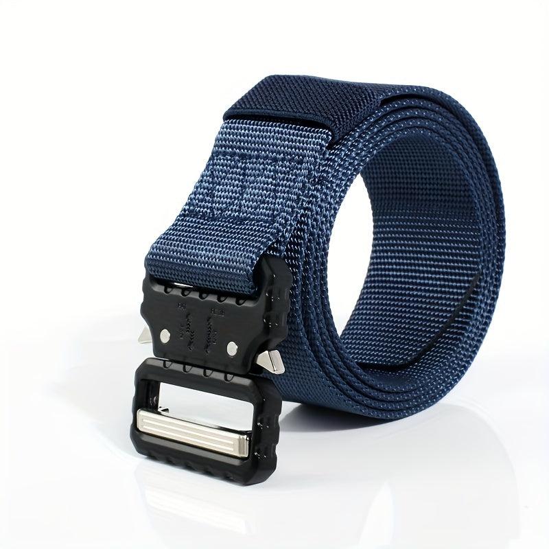 1pc Alloy Buckle Quick Trousers Belt Nylon Automatic Buckle Tooling Belt