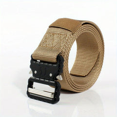 1pc Alloy Buckle Quick Trousers Belt Nylon Automatic Buckle Tooling Belt