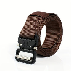 1pc Alloy Buckle Quick Trousers Belt Nylon Automatic Buckle Tooling Belt