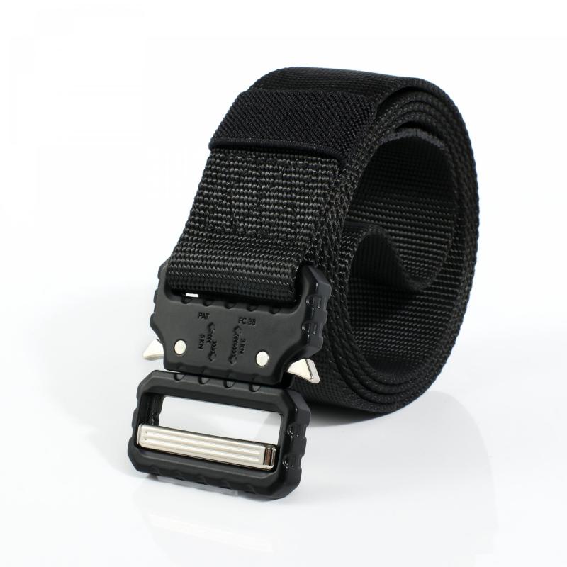 1pc Alloy Buckle Quick Trousers Belt Nylon Automatic Buckle Tooling Belt