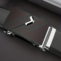 Men's Automatic Buckle Belt PU Leather Business Waist Strap