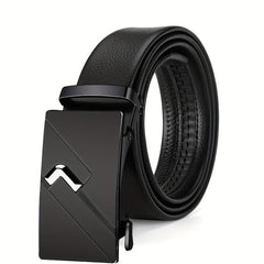 Men's Automatic Buckle Belt PU Leather Business Waist Strap
