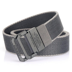Casual Braided Leather Belt with Double Loop Canvas for Men