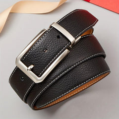 Cowhide Pin Buckle Belt Casual Business Leather Belt For Men