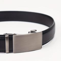 Men's Leather Belt Automatic Buckle Two layer Cowhide Wine Party Pants Belt
