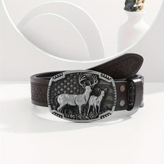Retro Buckle Belt for Men Denim Jeans Casual Daily Clothing Accessories
