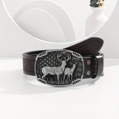 Retro Buckle Belt for Men Denim Jeans Casual Daily Clothing Accessories