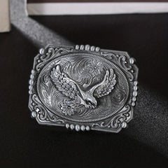 Western Cowboy Belt Buckle Eagle Carved Novelty Belt Accessories