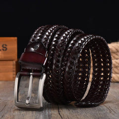 Men's Leather Belt Braided Belt Husband Boyfriends Birthday