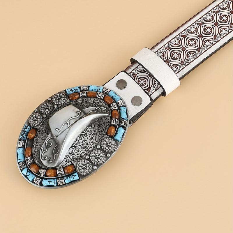 Men's Retro Buckle Belt for Outdoor Holiday Business