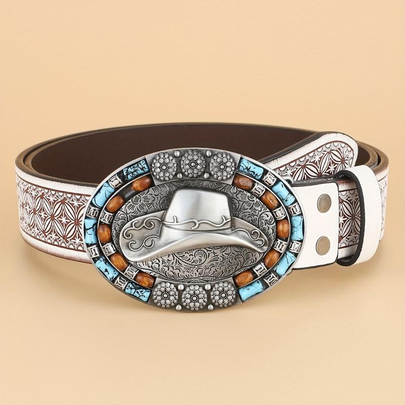 Men's Retro Buckle Belt for Outdoor Holiday Business