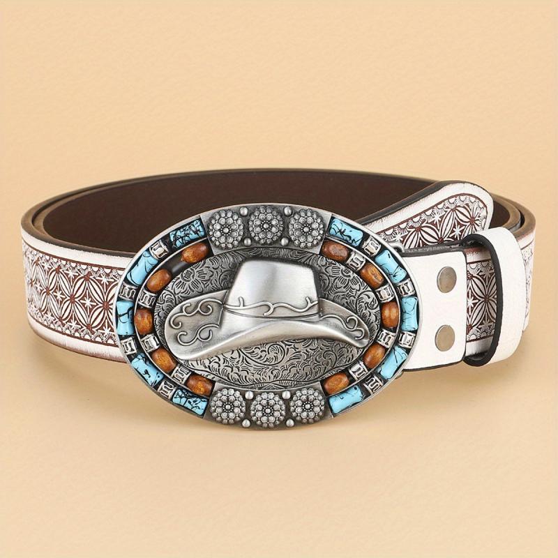 Men's Retro Buckle Belt for Outdoor Holiday Business