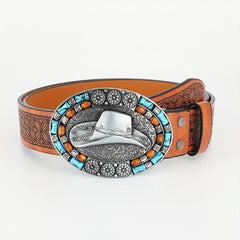 Men's Western Cowboy Buckle Belt Retro Casual Decorative Accessories