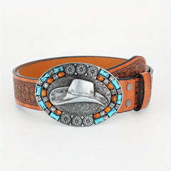 Men's Western Cowboy Buckle Belt Retro Casual Decorative Accessories