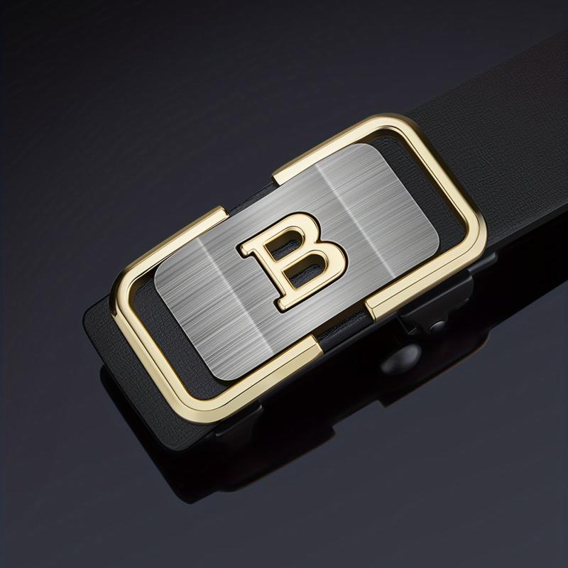 Casual Men's Belt With Toothless B Buckle High Alloy Length 47 2441inch