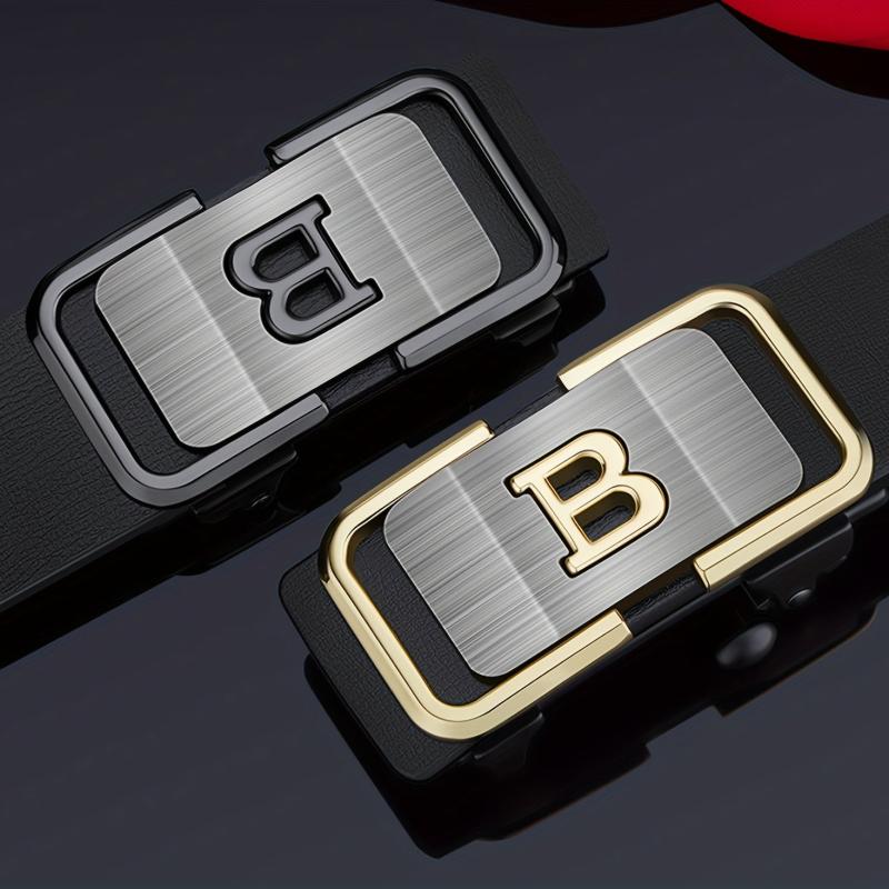 Casual Men's Belt With Toothless B Buckle High Alloy Length 47 2441inch