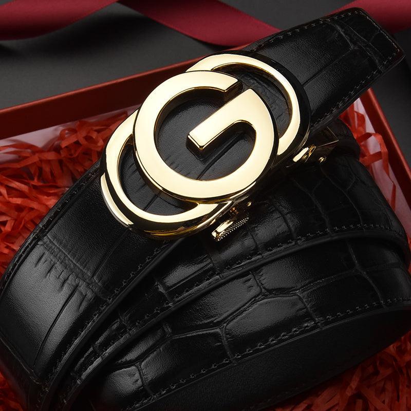 Men's Automatic Buckle Leather Belt All Match Men's Belts