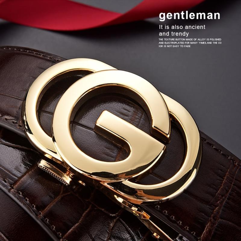 Men's Automatic Buckle Leather Belt All Match Men's Belts
