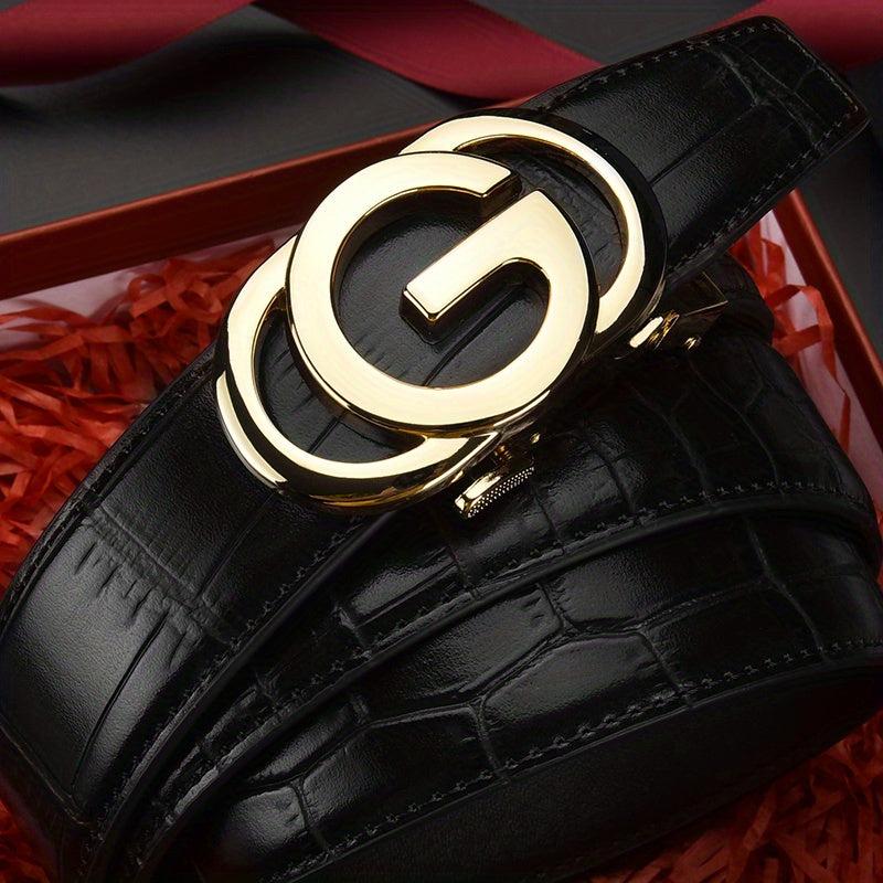 Men's Automatic Buckle Leather Belt All Match Men's Belts