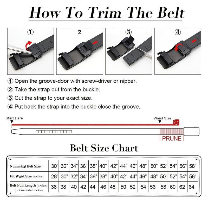 Men's Automatic Buckle Leather Belt All Match Men's Belts