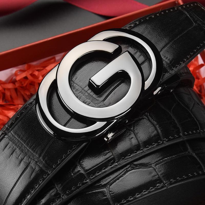 Men's Automatic Buckle Leather Belt All Match Men's Belts