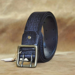 Men's Double Prong Leather Belt