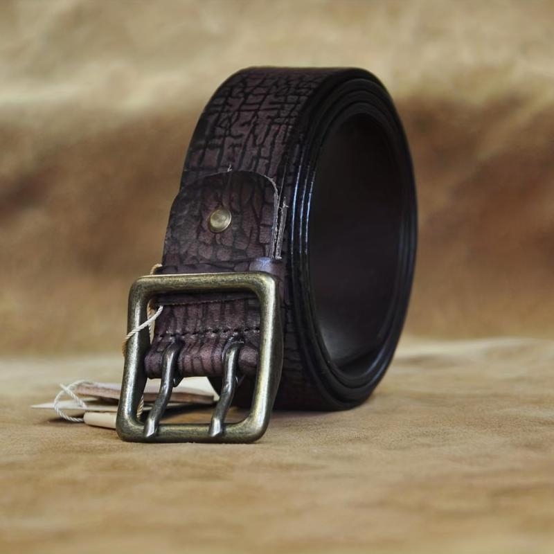 Men's Double Prong Leather Belt