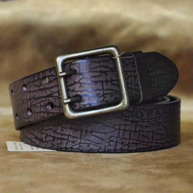 Men's Double Prong Leather Belt