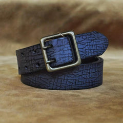 Men's Double Prong Leather Belt