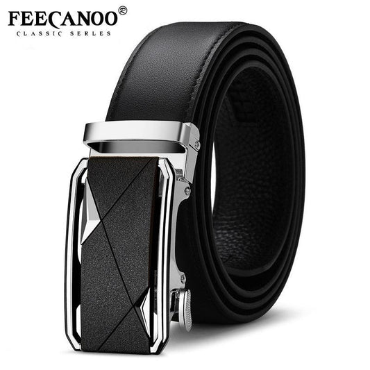 Men's Cowhide Automatic Business Leather Belt